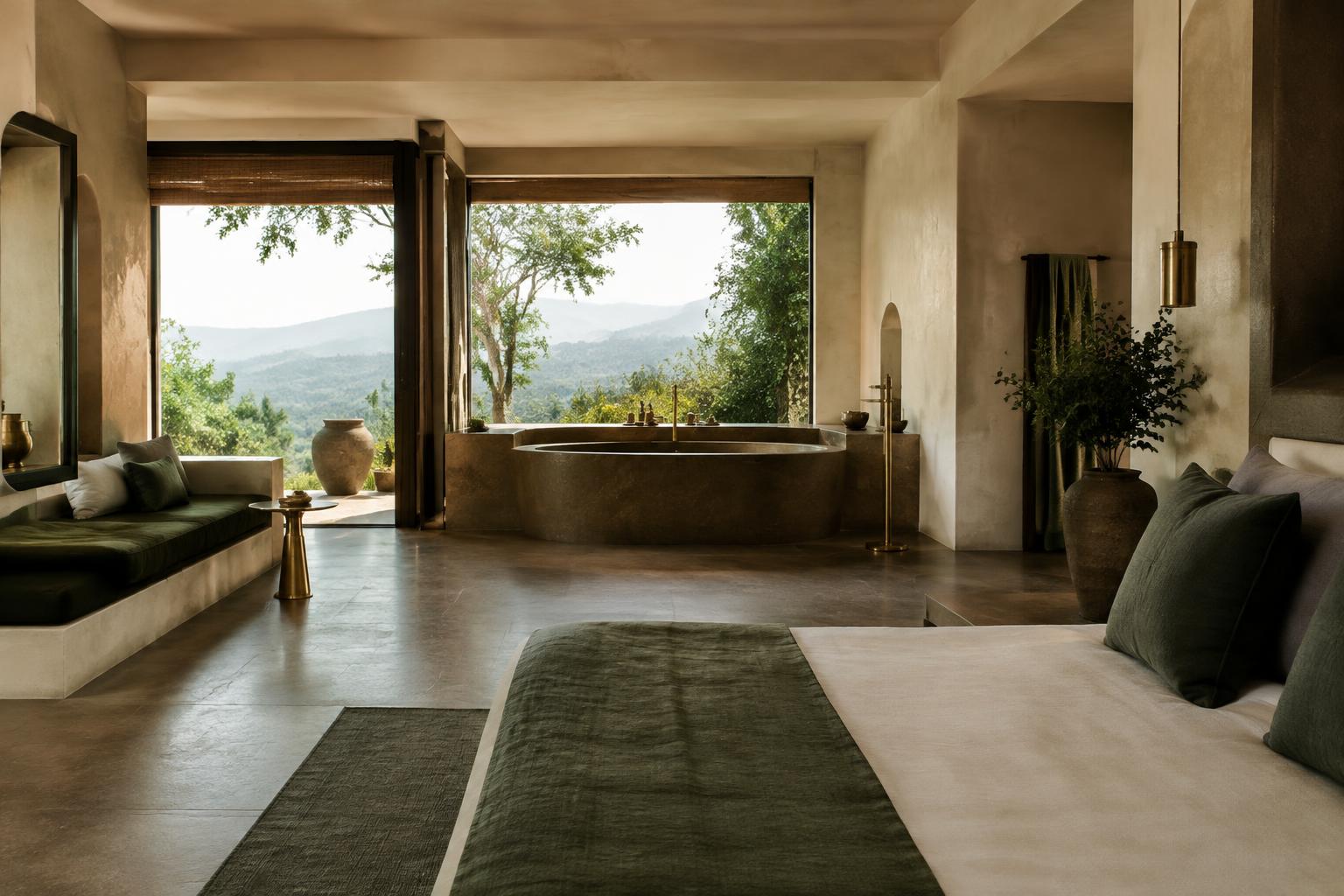 Luxury wellness retreat interior