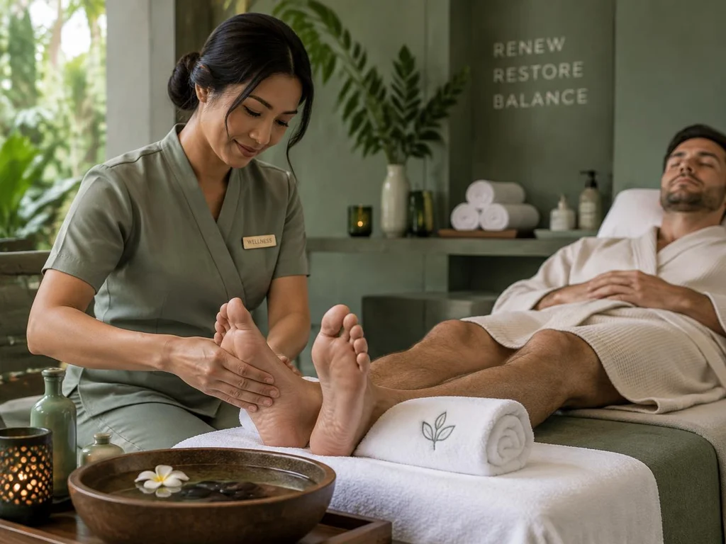 Foot Reflexology treatment at Ganga Spa