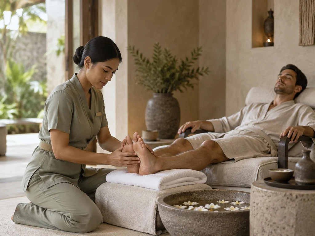 Foot Reflexology & Baliness Massage (Combo) treatment at Sattva Wellness