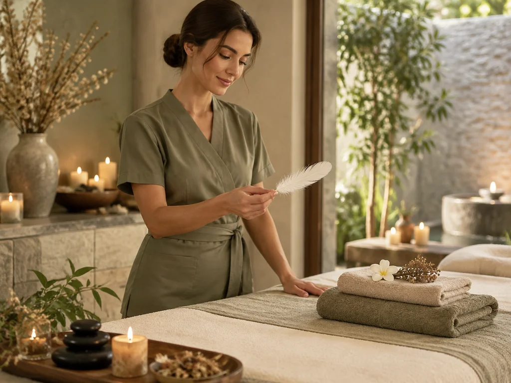 Feather Deep Massage treatment at Sattva Wellness